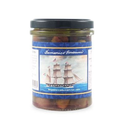 Olives Taggiasca dénoyautées à l'huile, 180 gr