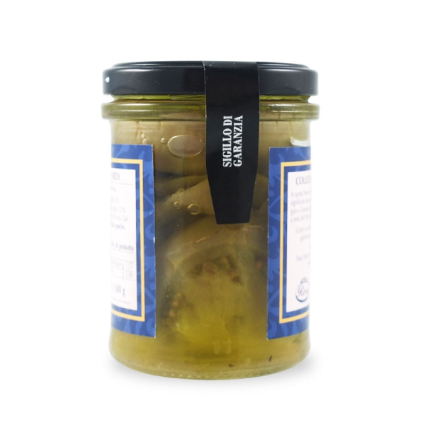 Green tomatoes in oil, 180 gr