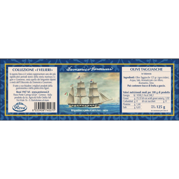 Olive taggiasche in salamoia, 180 gr