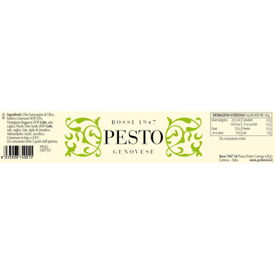 The fresh Genoese pesto of Rossi - 1 kg mastle.