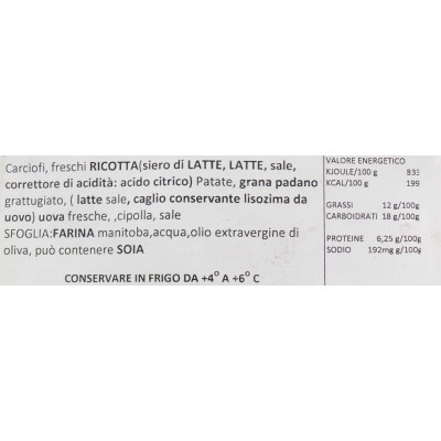 Gâteau d'artichaut Pasqualina - 750 gr