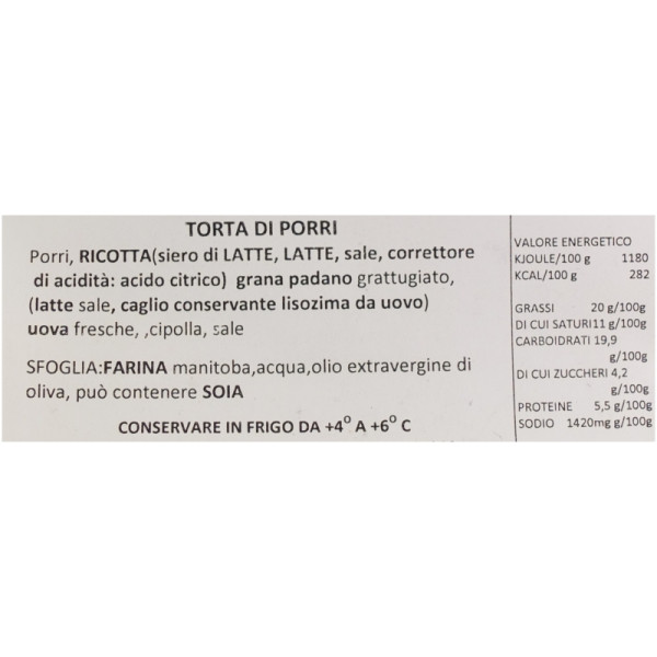 Gâteau aux poireaux - 310 gr