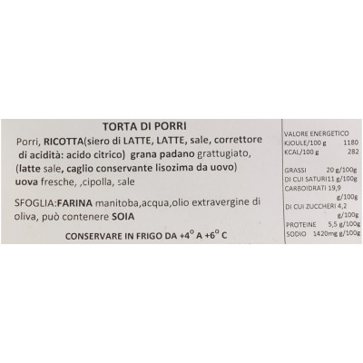 Torta di Porri - 310 gr