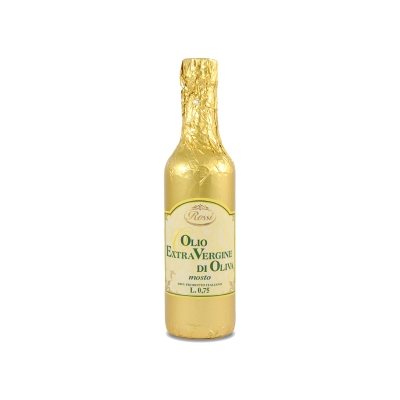 100% Huile d'Olive Extra Vierge Italienne, Papier Or - 0,75lt