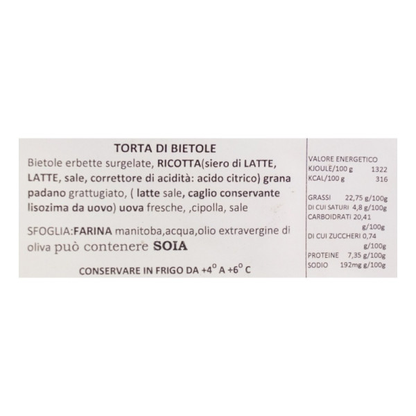 Torta di Bietole, 310 gr
