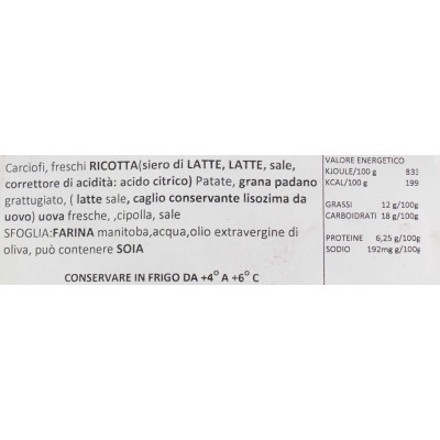 Gâteau aux artichauts Pasqualina, 310 gr