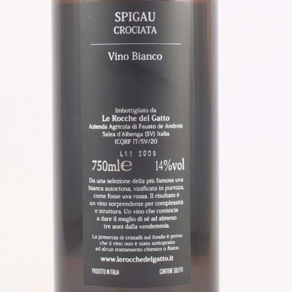 White "Spigau Crociata Vini Liberi" 2009, l 0.75 - Rocche del