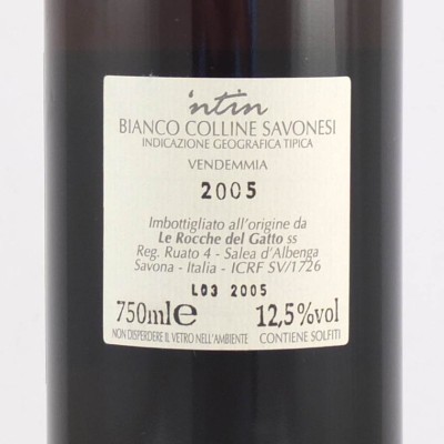Bianco Colline Savonesi IGT „Ntin“ 2005, 0,75 l – Rocche del